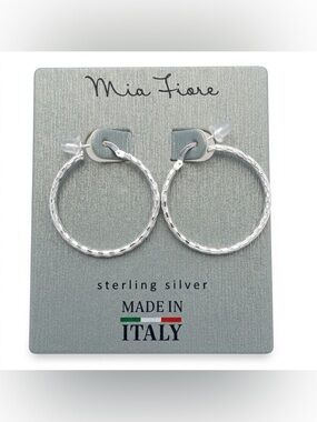NWT Mia Fiore Sterling Silver Hoops